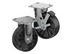 ZINC PLATED CASTERS - GLASS-FILLED NYLON WHEELS