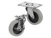 TOP PLATE CASTERS- THERMO-RUBBER WHEELS