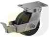 ZINC PLATED KINGPINLESS CASTER- PHENOLIC WHEELS