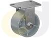 ZINC PLATED KINGPINLESS CASTER- CAST IRON WHEELS