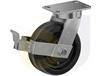 ZINC PLATED KINGPINLESS CASTER- PHENOLIC WHEELS