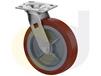 ZINC PLATED CASTERS - THERMO-URETHANE WHEELS