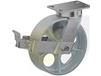 ZINC PLATED KINGPINLESS CASTER- CAST IRON WHEELS