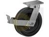 ZINC PLATED KINGPINLESS CASTER- PHENOLIC WHEELS