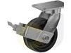 ZINC PLATED KINGPINLESS CASTERS- PHENOLIC WHEELS