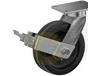 ZINC PLATED KINGPINLESS CASTERS- PHENOLIC WHEELS