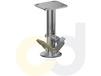 CASTERDEPOT FLOOR LOCKS - TOP PLATE 4 X 4.5 - STAINLESS STEEL PEDAL STYLE