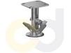 CASTERDEPOT FLOOR LOCKS - TOP PLATE 4 X 4.5 - STAINLESS STEEL PEDAL STYLE