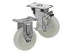 CASTERDEPOT TOP PLATE CASTERS - WHITE NYLON WHEEL - CAPACITIES UP TO 350 LBS.
