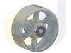 ZINC PLATED KINGPINLESS CASTER- CAST IRON WHEELS