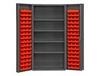 HEAVY DUTY ALL-WELDED BIN &amp; SHELF 14 GA. STEEL STORAGE CABINETS