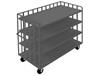 OPEN PORTABLE SHELF CART