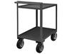 2 SHELF STOCK CARTS WITH RAISED HANDLES