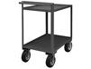 2 SHELF STOCK CARTS WITH RAISED HANDLES