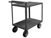 2 SHELF STOCK CARTS WITH RAISED HANDLES