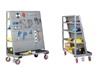 ALL-WELDED MOBILE PEGBOARD WITH BACK SHELF STORAGE