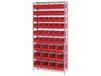 CHROME WIRE SHELVING UNITS WITH ULTRA BINS