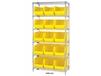CHROME WIRE SHELVING UNITS WITH ULTRA BINS