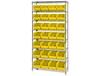 CHROME WIRE SHELVING UNITS WITH ULTRA BINS