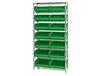 CHROME WIRE SHELVING UNITS WITH ULTRA BINS