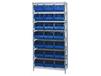 CHROME WIRE SHELVING UNITS WITH ULTRA BINS