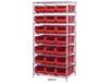 CHROME WIRE SHELVING UNITS WITH HULK CONTAINERS