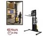 COMBINATION HAND PUMP AND ELECTRIC STACKER