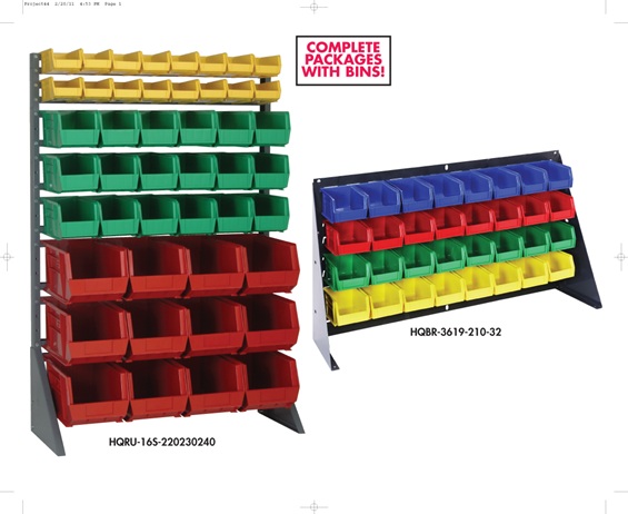 COMPLETE PRE-CONFIGURED PANELS &amp; RACKS W/ BINS