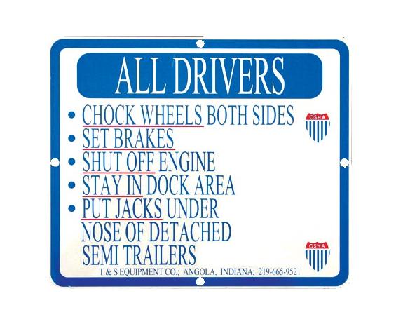 DOCK WARNING SIGN