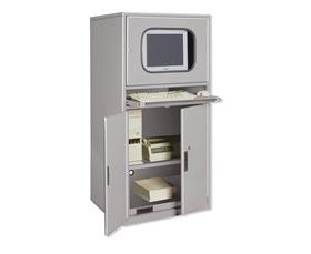 COMPUTER ENCLOSURE CABINET AND LOW PROFILE CARTS
