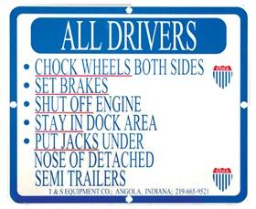 DOCK WARNING SIGN