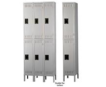 TENNSCO DURABLE STEEL LOCKERS - DOUBLE-TIER