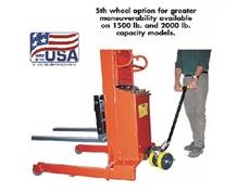 5th WHEEL STEERING OPTION FOR BATTERY POWERED PALLET STRADDLE & PLATFORM STACKERS